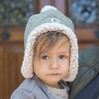 Lodger Dwuwarstwowa zimowa czapeczka z polaru szałwiowa Fleece Elm 0-3 m