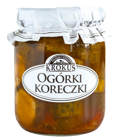KROKUS OGÓRKI KORECZKI KONSERWOWE 530 g (250 g)