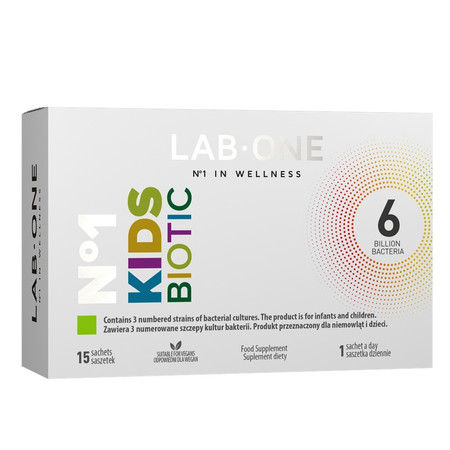 LAB ONE N°1 KidsBiotic probiotyk dla dzieci 15 saszetek