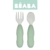 Beaba Zestaw pierwszych sztućców ze stali nierdzewnej Sage green