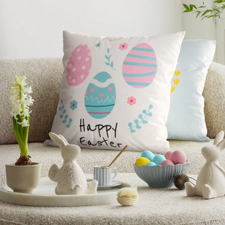 Poszewka Wiosna 8 45 x 45 cm, Biały