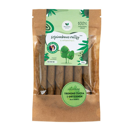 Zestaw mix smaków Naturalnie Zdrowi: 1x Szpinakowe rollsy z żelazem i witaminą C 50g, 1x Marchewkowe rollsy naturalny 50g i 1x Śliwkowe rollsy z inuliną 50g