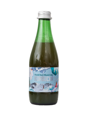 KOMBUCHA O SMAKU KWIATÓW CZARNEGO BZU (FRESH START BLACK LILAC) BIO 330 ml - KOMBUCHA BY LAURENT