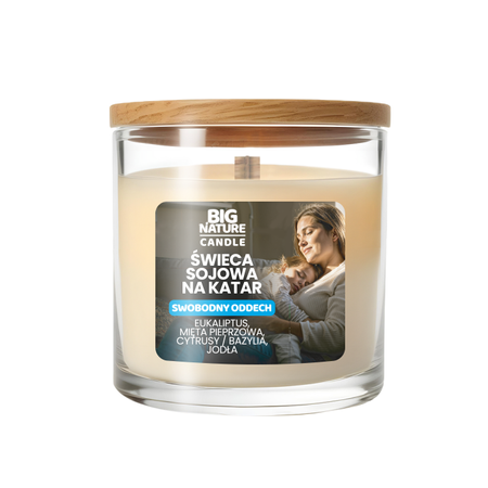 Big Nature Świeca sojowa na katar Swobodny oddech 155g