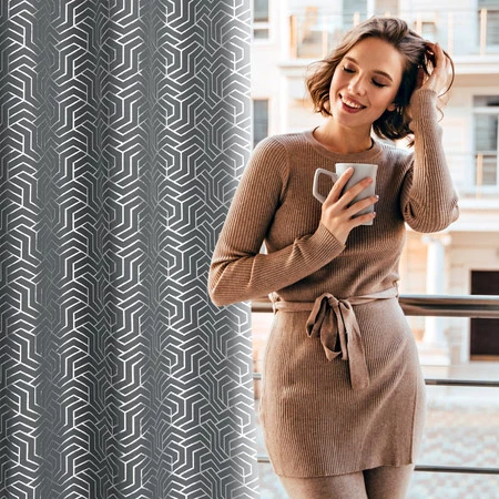 ZASŁONA GOTOWA SEMI 140 X 250 CM STALOWY