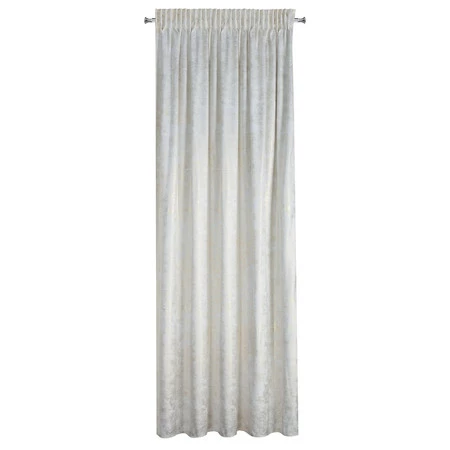 Zasłona gotowa 135X270 biała z szampańskim nadrukiem