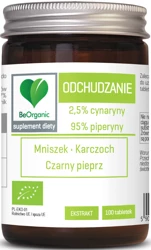 TABLETKI WSPOMAGAJĄCE ODCHUDZANIE BIO 100 szt. (401 mg) - BE ORGANIC