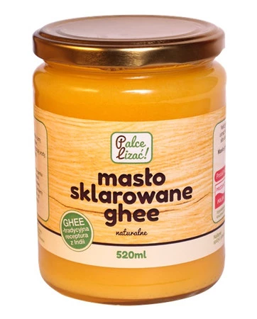 Palce lizać Masło Sklarowane Ghee Naturalne 520 ml