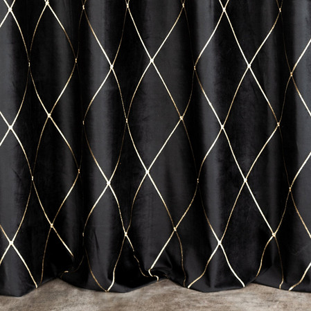ZASŁONA DEKORACYJNA PIERRE CARDIN MARGO 140 X 250 CM CZARNY