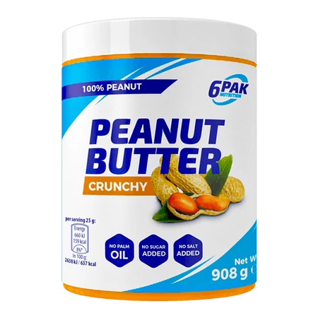 6PAK PEANUT BUTTER PAK 908g CRUNCHY