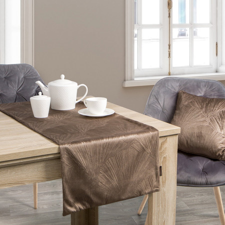 OBRUS GOJA 40 X 140 CM BRĄZOWY