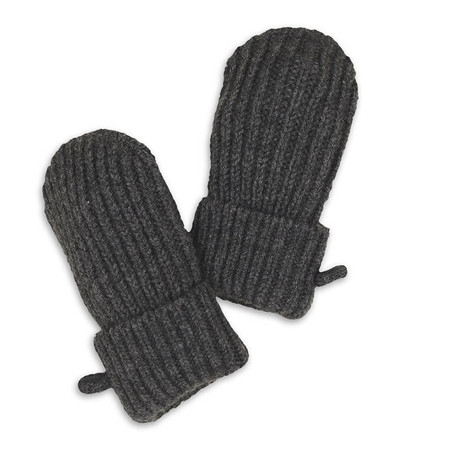 Lodger Rękawiczki dziecięce z wełny merino 100% grafitowe Pigeon 0-12m