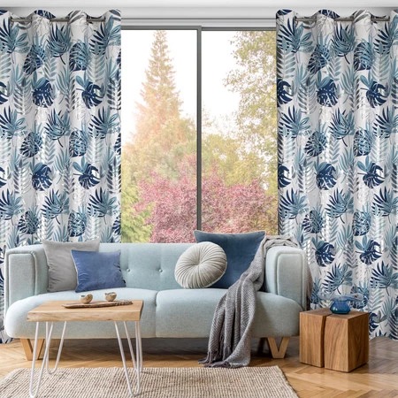 ZASŁONA GOTOWA MALTA 140 X 250 CM GRANATOWY