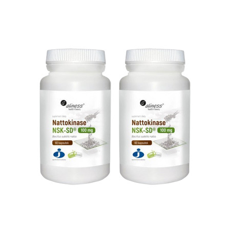 Zestaw 2x Aliness Nattokinase NSK-SD® 100 mg x 60 Vege caps.