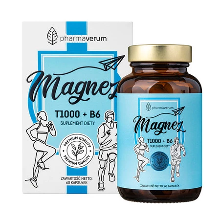 Pharmaverum Magnez T1000 + B6 - 60 kaps.