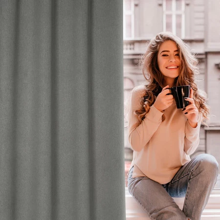 ZASŁONA GOTOWA CARLO 135 X 250 CM POPIELATY