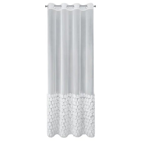 ZASŁONA GOTOWA ROSES 2 140 X 250 CM BIAŁY