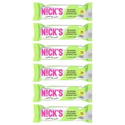 Zestaw 6x N!CK'S Nicks Hazelnut Chocolate Protein Bar Baton orzechowy bez cukru 50g