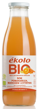 Sok pomarańcza-marchew-cytryna BIO 750 ml