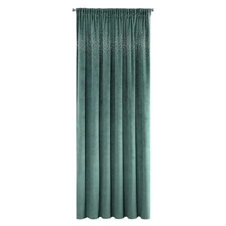 ZASŁONA GOTOWA AURORA NA TAŚMIE 140 X 270 CM CIEMNOTURKUSOWY