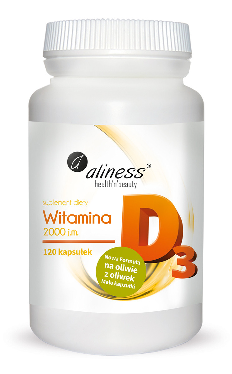 Aliness Vitamina D3 2000 j.m. x 120 kaps. - Nabea.pl