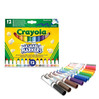 Crayola Flamastry stożkowe mazaki dla dzieci zmywalne 12szt.