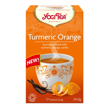 Yogi Tea − Herbatka kurkuma pomarańcza BIO − 17 x 2 g
