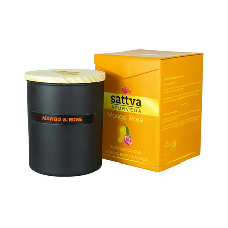 Sattva Świeca sojowa - Mango i róża indyjska