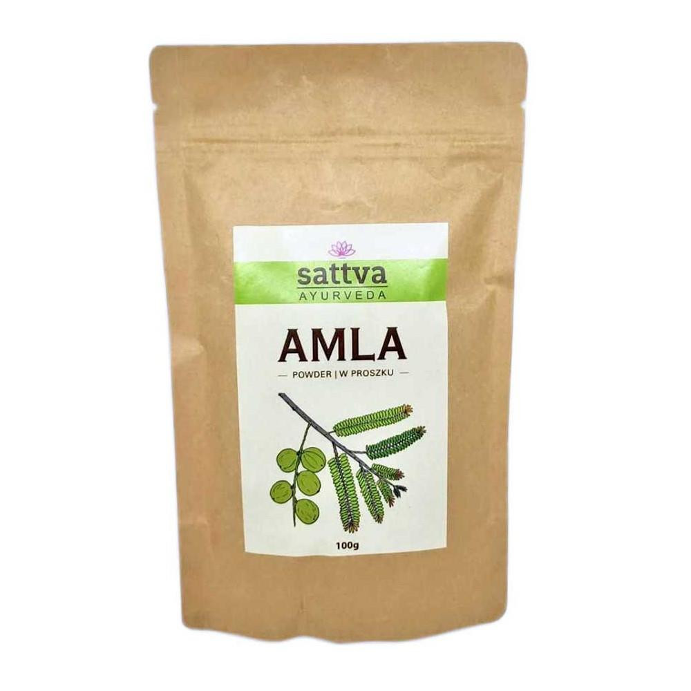 Zestaw 2x Sattva - Maseczka ziołowa do włosów Amla 100g - Nabea.pl