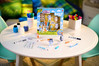 Crayola Figurki do malowania i mycia - zestaw zwierzątka 4 szt., flamastry zmywalne 6 szt., szczoteczka, naklejki Washimals Bluey 3+