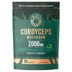 WISESHROOMS Cordyceps 2000 mg na wsparcie koncentracji 90 kaps.