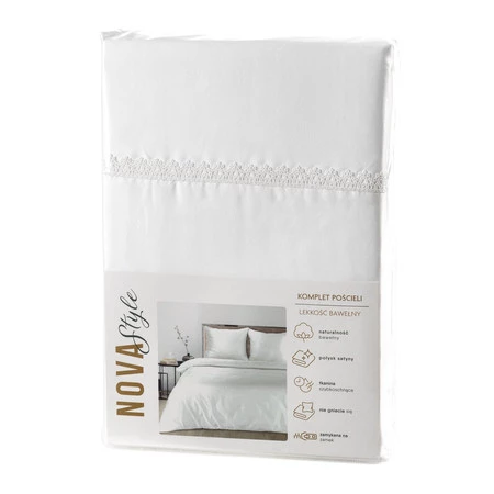 Komplet pościeli Linda, 220 x 200 cm, Biały
