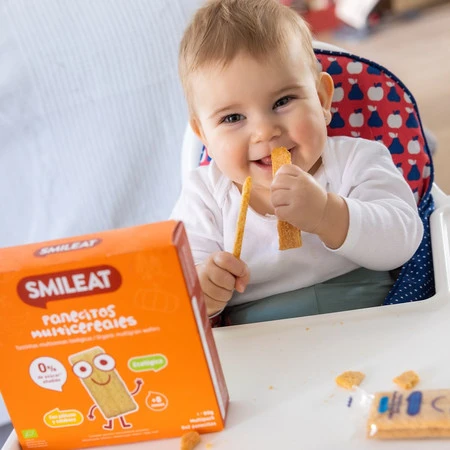 Smileat, BIO Chrupkie pieczywo z bananem i dynią, bez cukru 8m+, 60g
