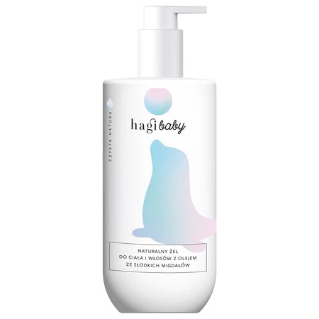Hagi Baby − Naturalny żel do mycia ciała i włosów z olejem ze słodkich migdałów − 250ml