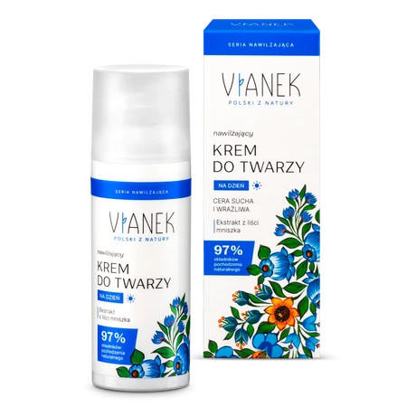 Vianek, Nawilżający krem do twarzy na dzień, 50 ml