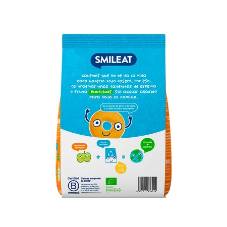 Smileat, BIO Herbatniki z orkiszu, jabłkowe 10m+, 220g