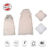 Lodger Polarowy wielofunkcyjny otulacz kocyk do fotelika samochodowego jasnobeżowy Fleece Birch
