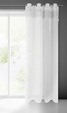FIRANA GOTOWA DAPHNE 140 X 250 CM BIAŁY
