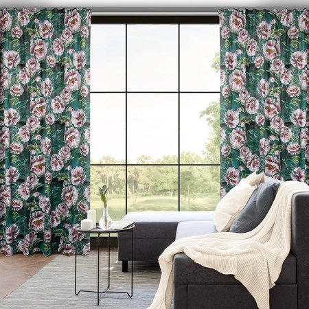 ZASŁONA GOTOWA PALMERA NA TAŚMIE 140 X 270 CM ZIELONY