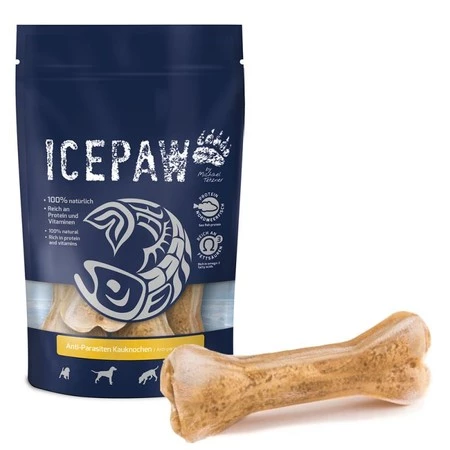 ICEPAW Anti-Parasiten Kauknochen - gryzaki przeciw pasożytom (4 szt., ok.250g)