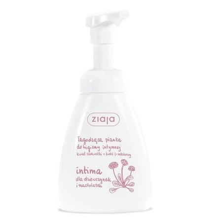 Ziaja, Ziaja Intima,, Łagodząca pianka, kwiat stokrotki + kwas L-mlekowy − 250 ml
