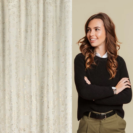 ZASŁONA GOTOWA FELIS NA TAŚMIE 140 X 270 CM KREMOWY