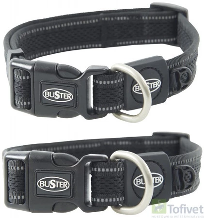 BUSTER REFLECTIVE MESH Obroża Czarna Roz.M