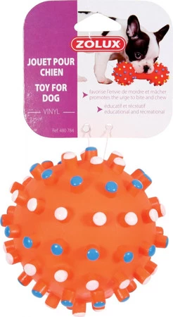 ZOLUX Zabawka winylowa Piłka z wypustkami dla psa 10cm