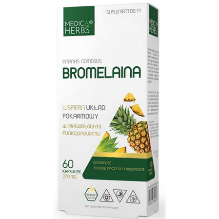 Medica Herbs Bromelaina na wsparcie układu pokarmowego 60 kaps.
