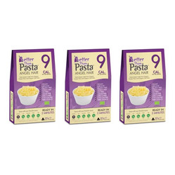 Zestaw 3x MAKARON (KONJAC TYPU NOODLE ANGEL HAIR) BEZGLUTENOWY BIO 385 g - BETTER THAN FOODS