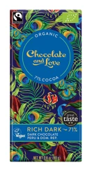 CZEKOLADA SZWAJCARSKA GORZKA 71 % FAIR TRADE BIO 80 g - CHOCOLATE AND LOVE