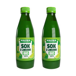 Zestaw 2x Ekologiczny sok z limonek 100% NFC 250 ml