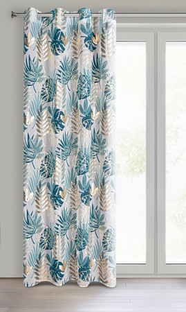 ZASŁONA GOTOWA KERI 140 X 250 CM TURKUSOWY