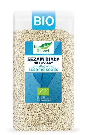 SEZAM BIAŁY NIEŁUSKANY BIO 400 g - BIO PLANET